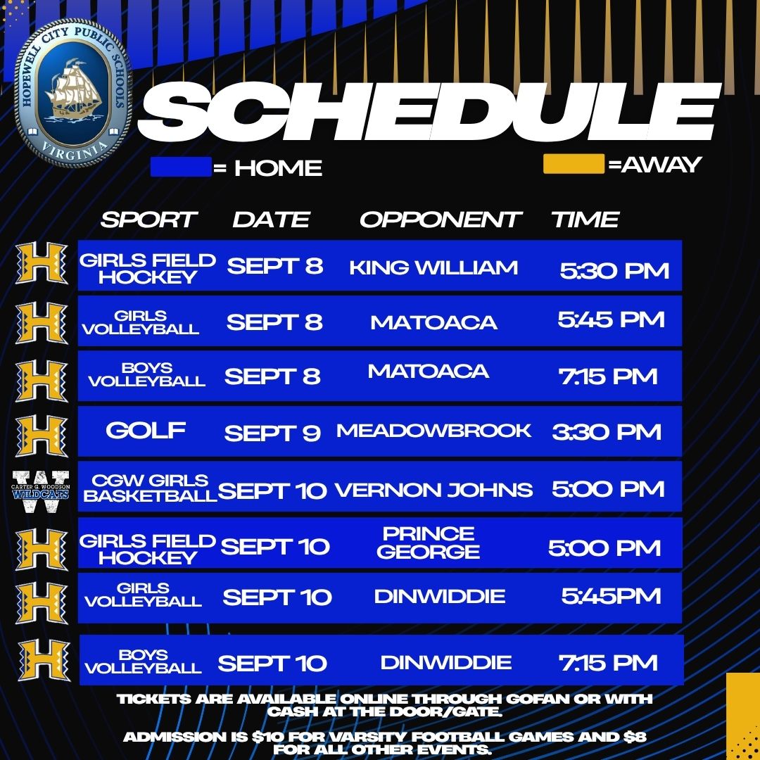This Week's Game Schedule