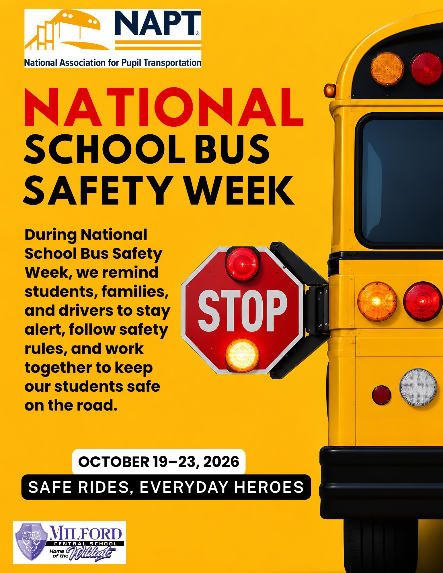 National School Bus Safety Week - October 19 - 23