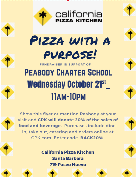 October 21st- California Pizza Kitchen Dinner Night
