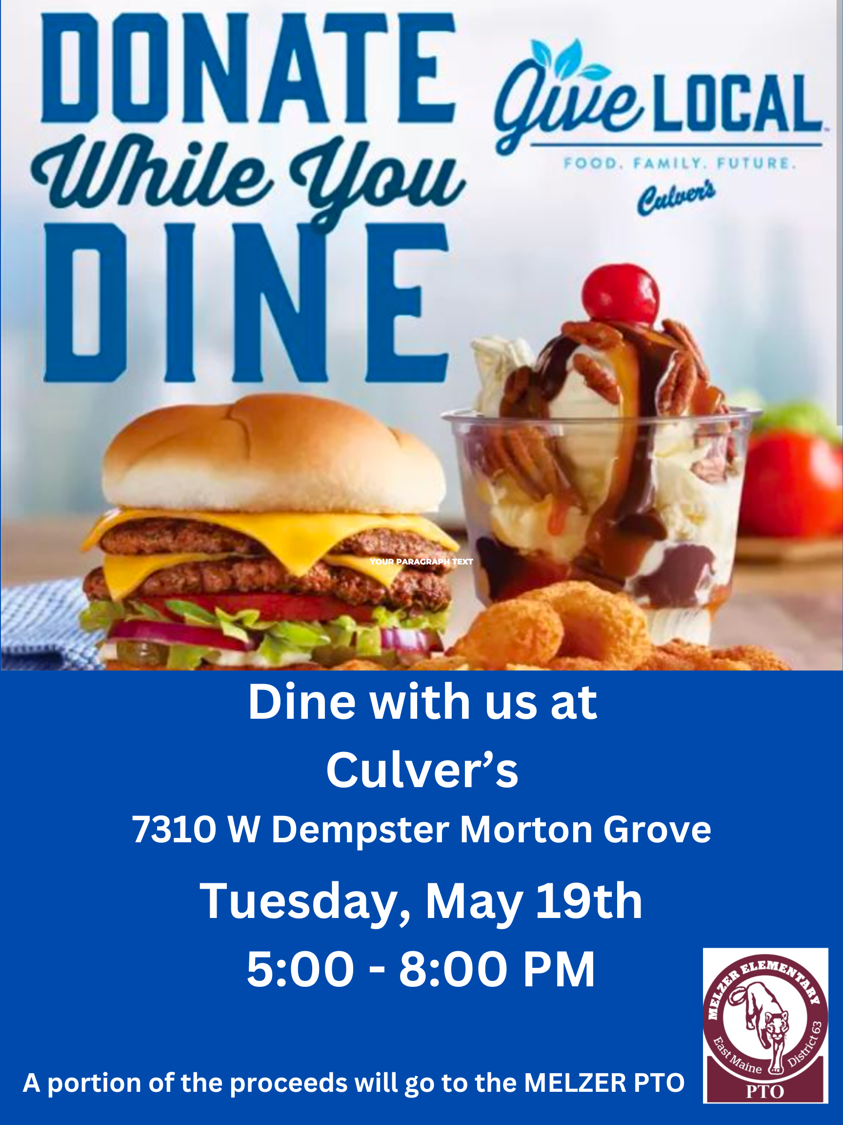 PTO Dining Out Fundraiser Tonight May 19th