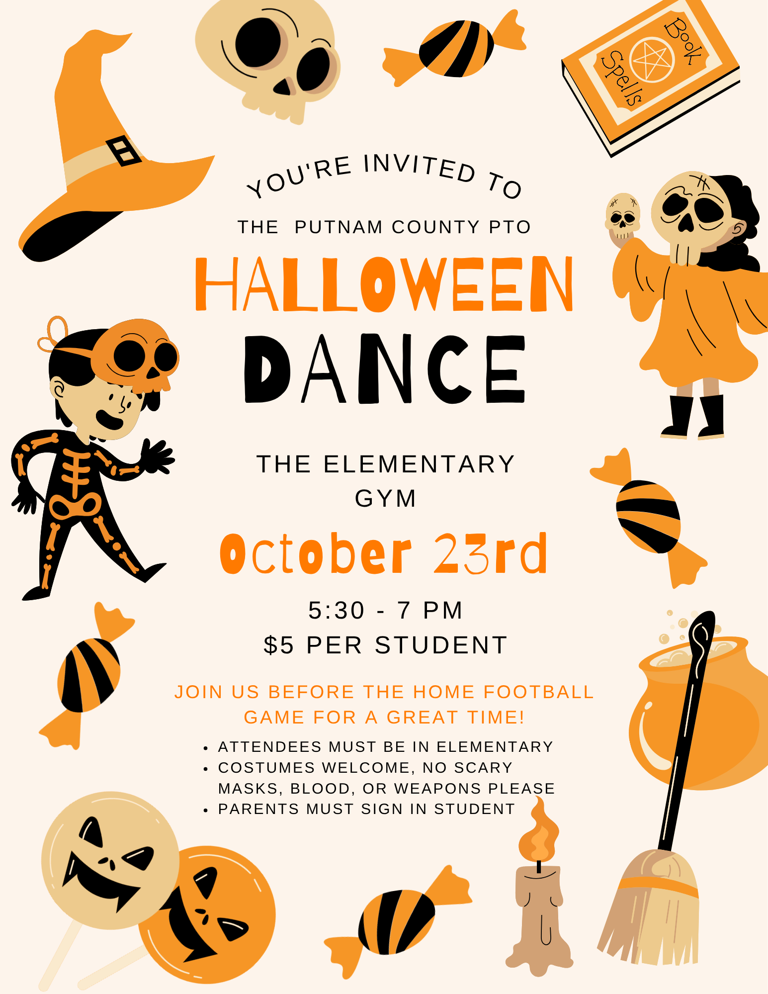 A Little BOO-gie Before Football! PTO Halloween Dance🎃 