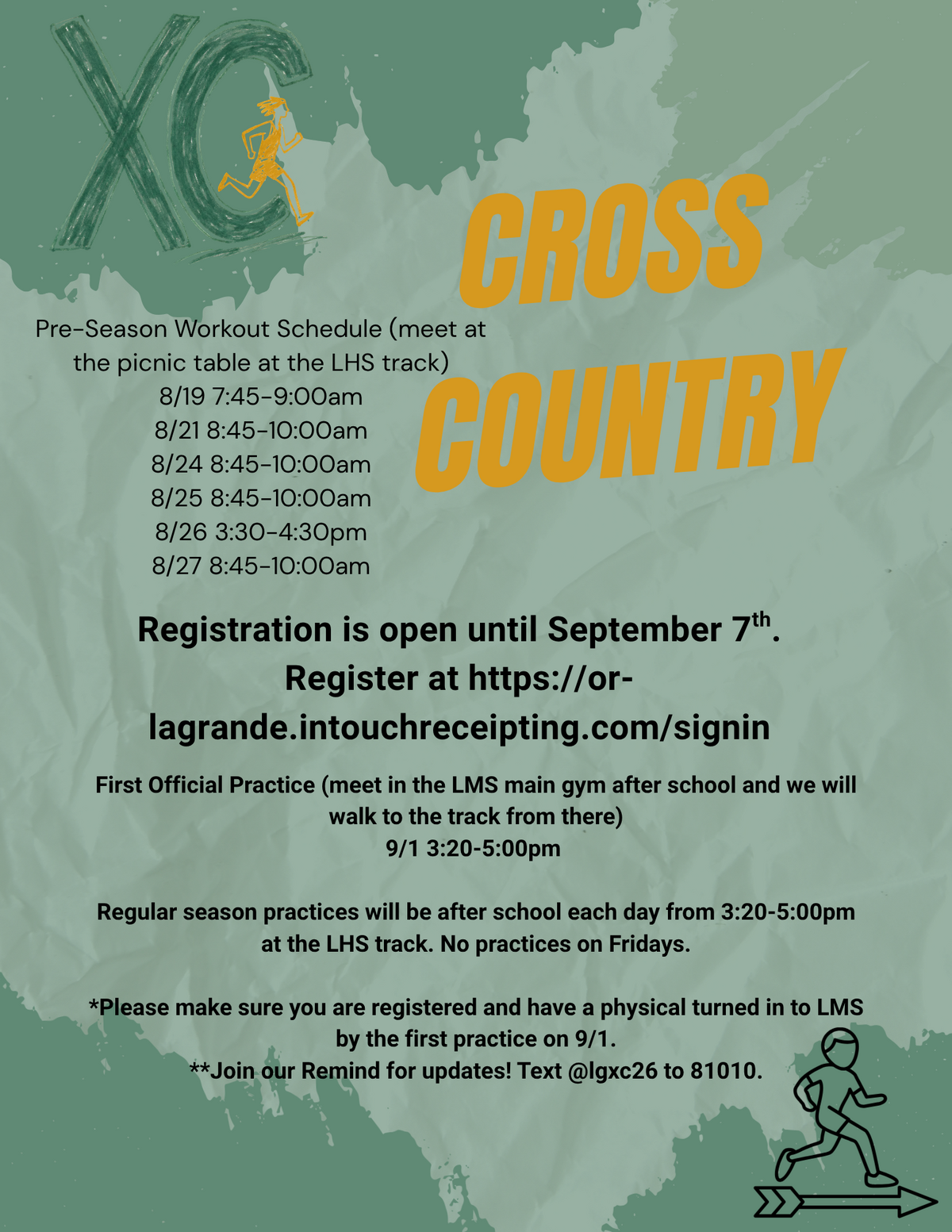 Cross Country Practice Information