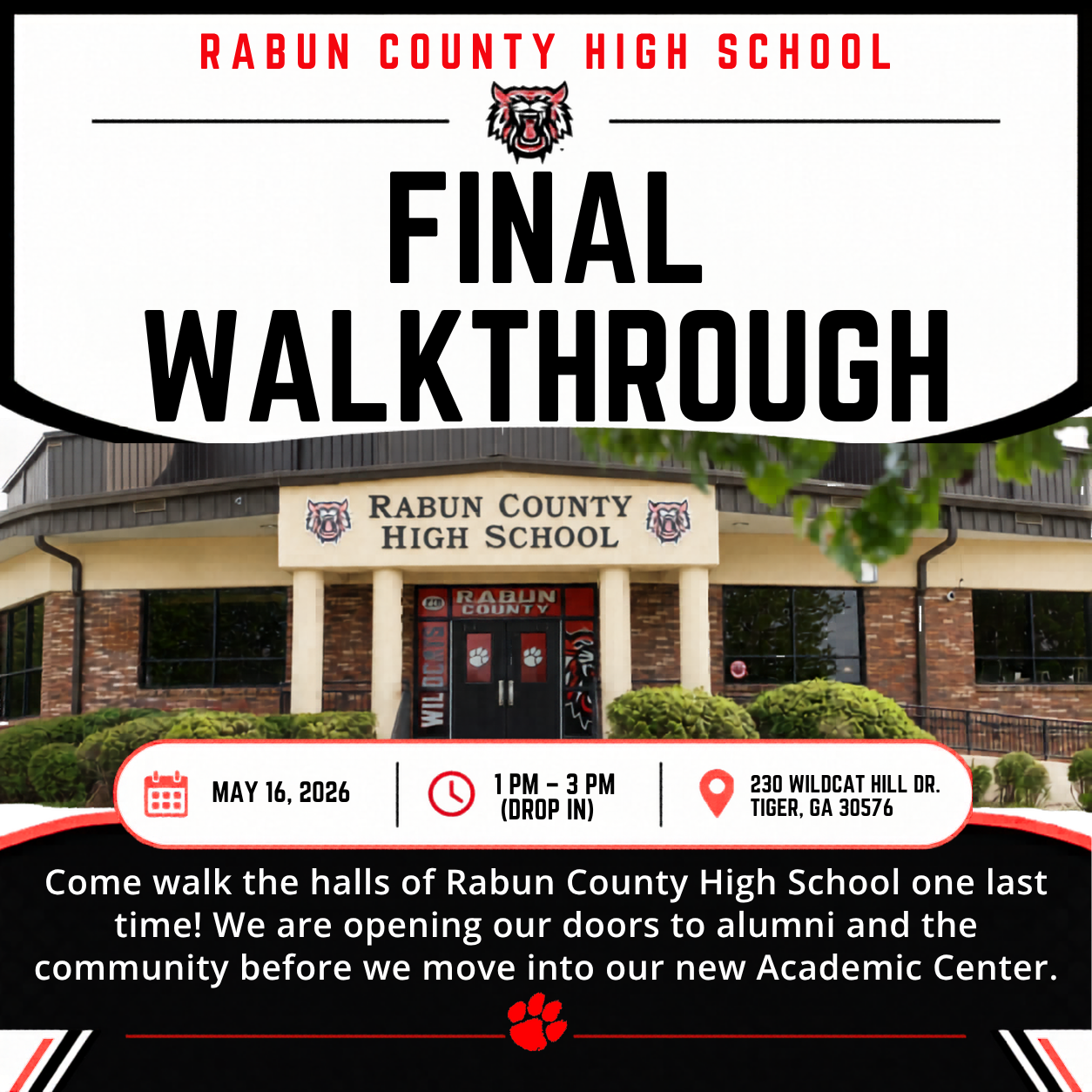 Save the Date: Rabun County High School Final Walkthrough