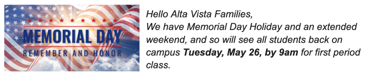Alta Vista Updates - May 22, 2026