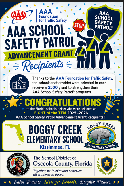 Boggy Creek Elementary- AAA School Safety Patrol Advancement Grant Recipients
