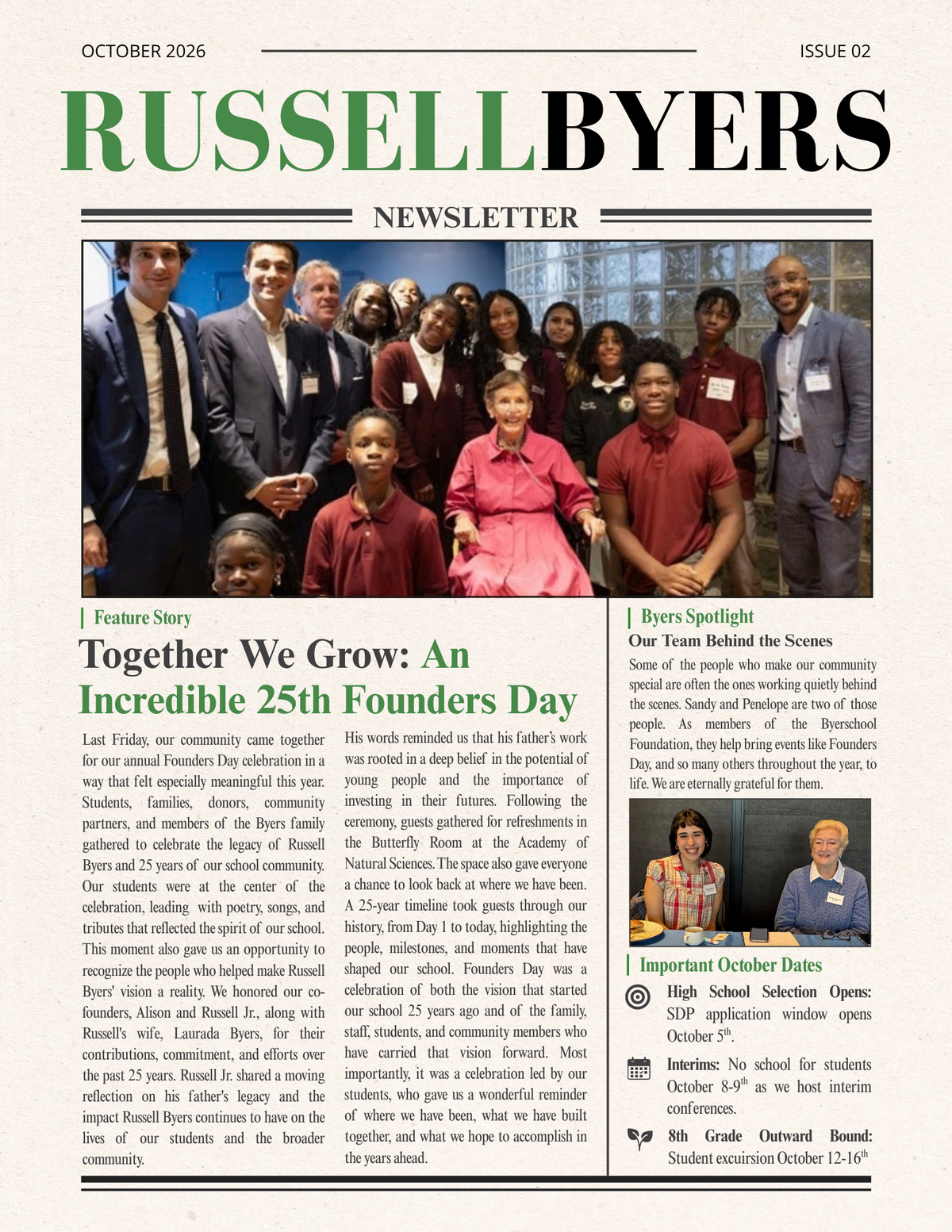 RBCS Newsletter Issue 02: October '26
