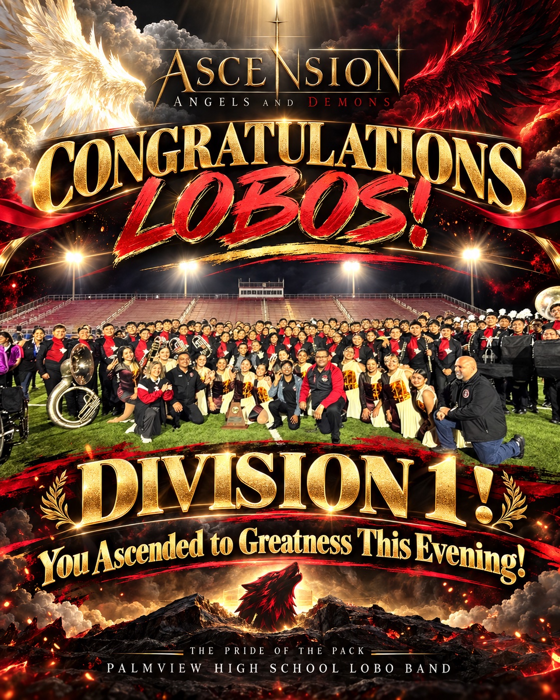 🏆🐺❤️🖤 DIVISION I! THE PRIDE OF THE PACK ASCENDS TO GREATNESS! 🎶🔥 AREA BOUND!