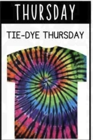 Thursday Spirit Day: Tie-Dye Thursday/Día del Espíritu del Jueves: ¡Jueves de Tie-Dye! (o Jueves de Camisa Teñida)
