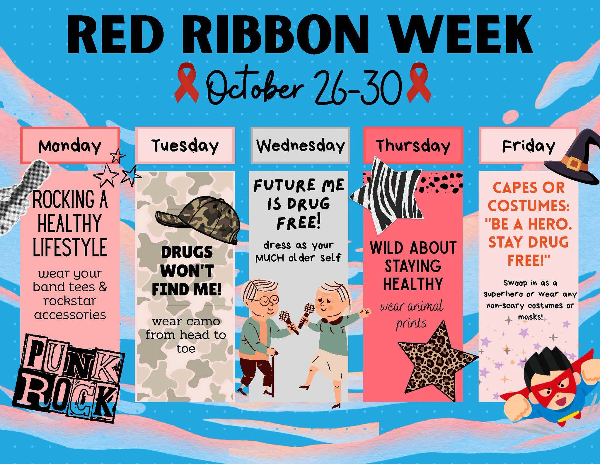 Red Ribbon Week Spirit Dress Days