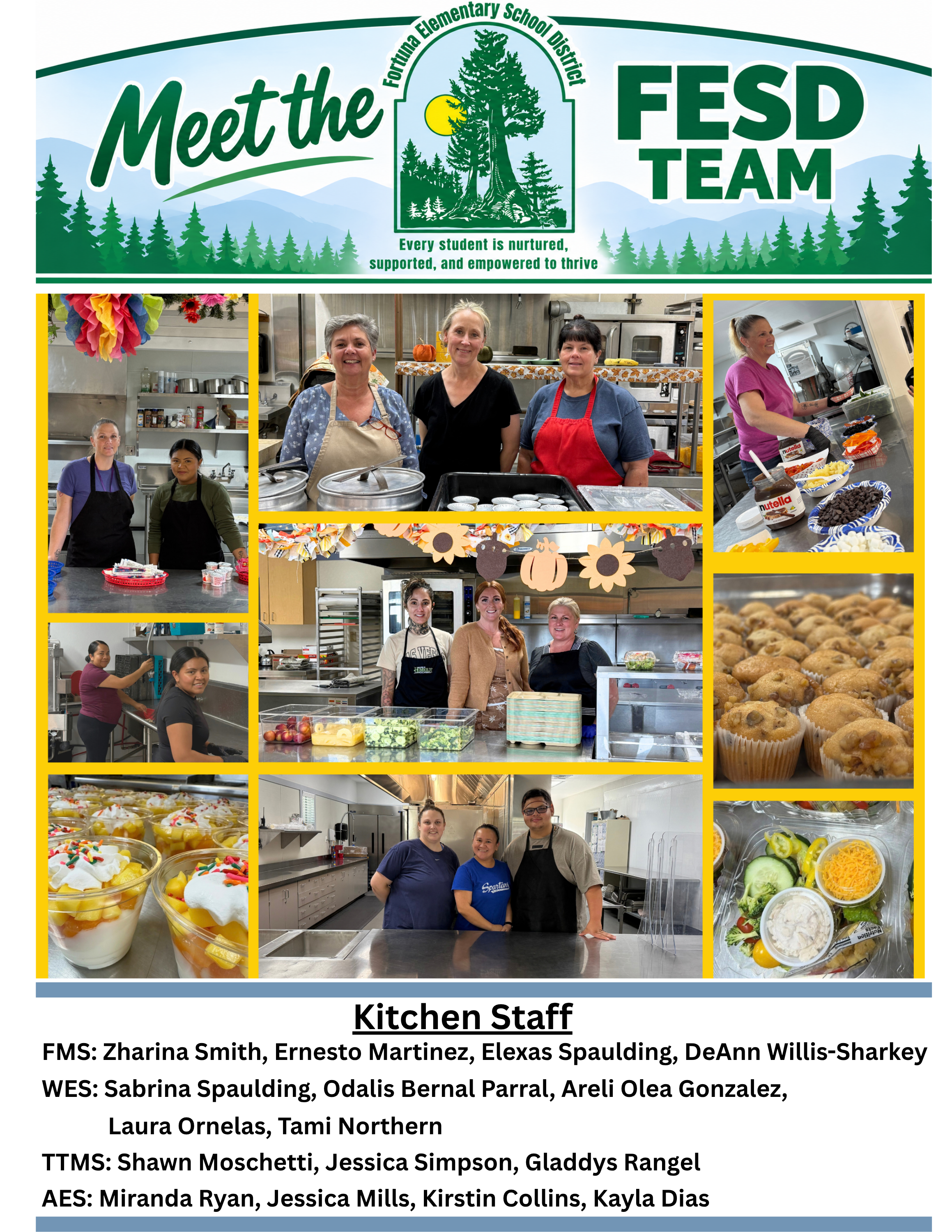 Staff Spotlight: Meet the FESD Kitchen Staff ✨