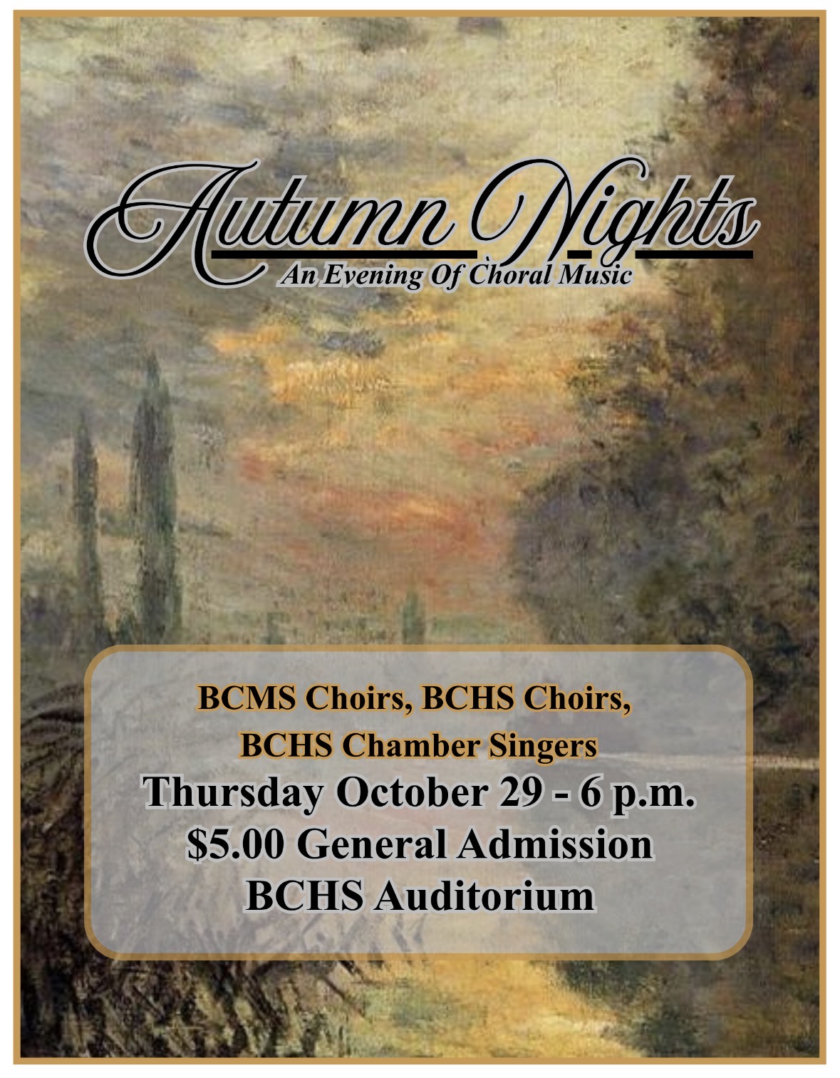 Chorus Fall Concert - This Thursday