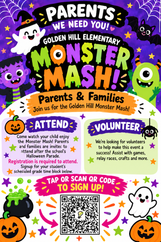 PTA Monster Mash RSVP and/or Volunteer
