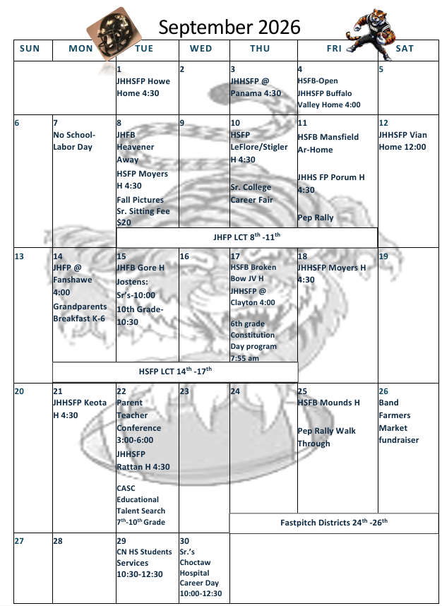 September Calendar