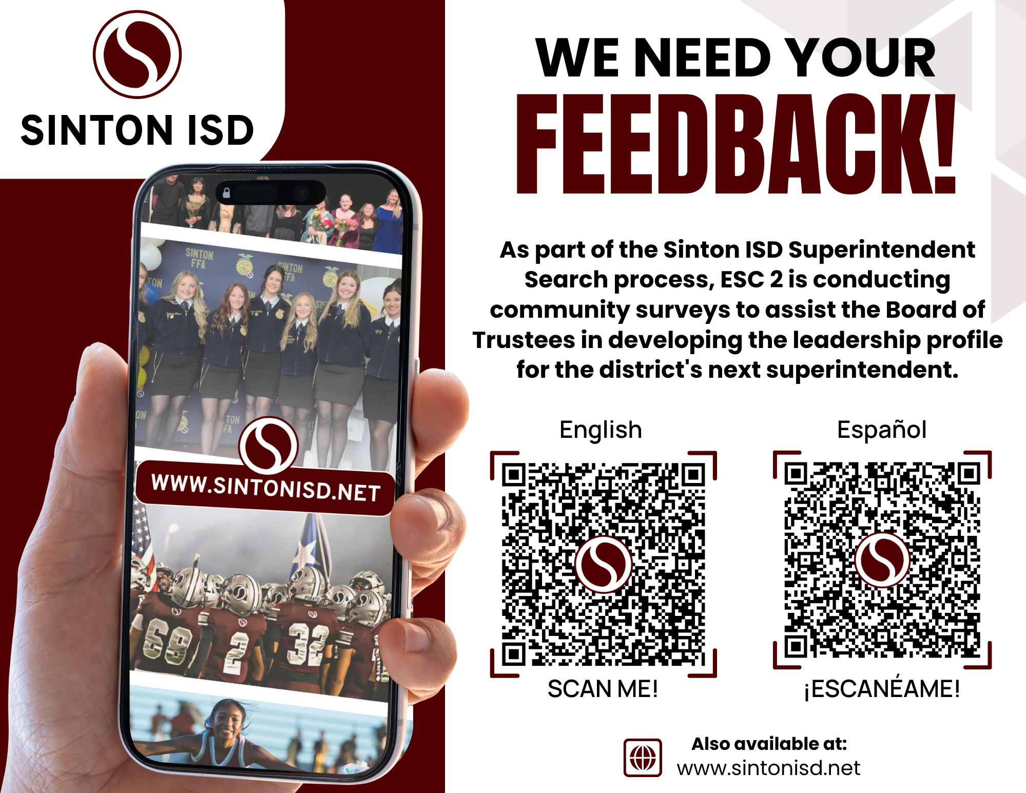 📣 Interim Superintendent Appointment & Superintendent Search Survey