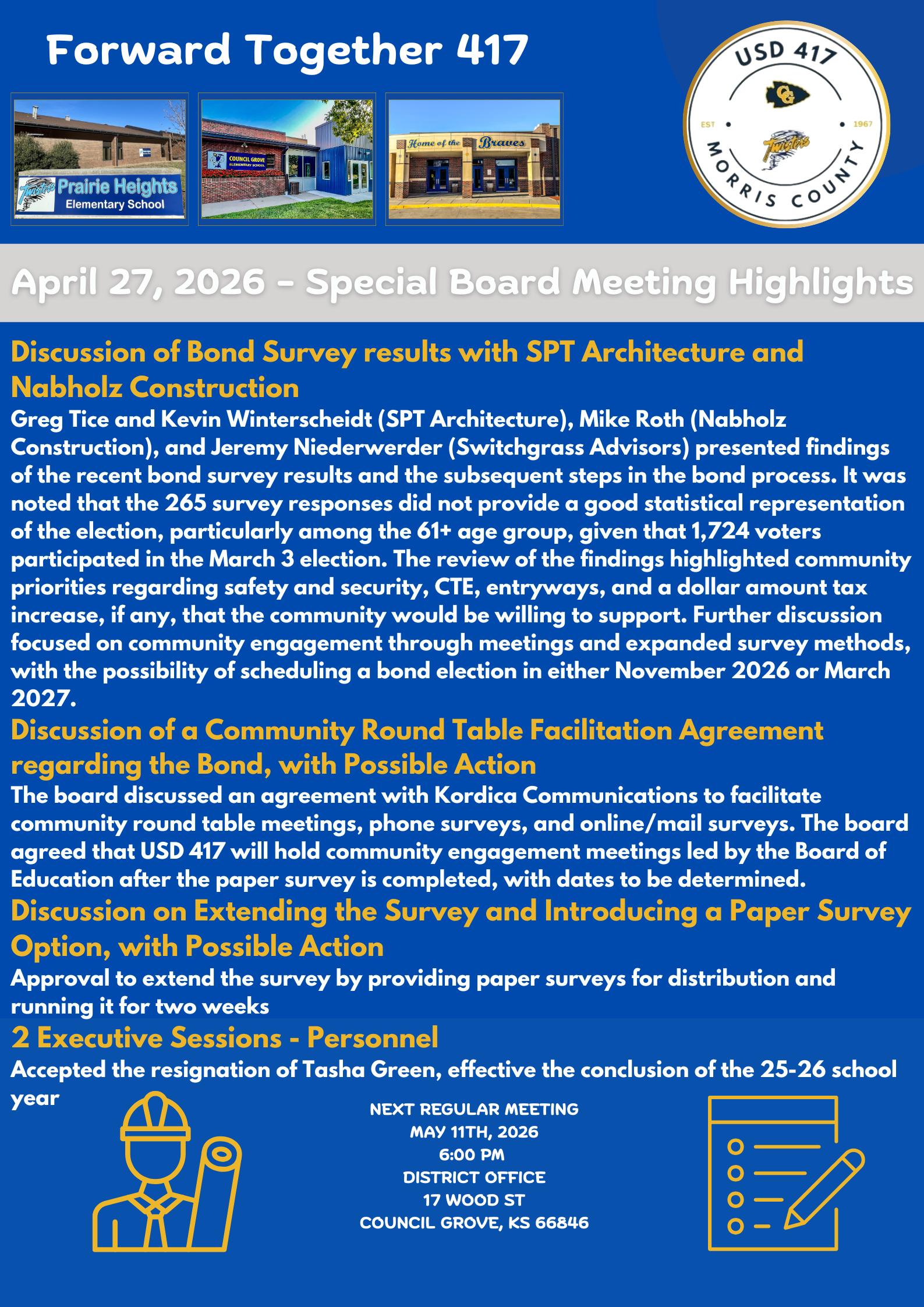 April 27 - Special BOE Meeting Highlights