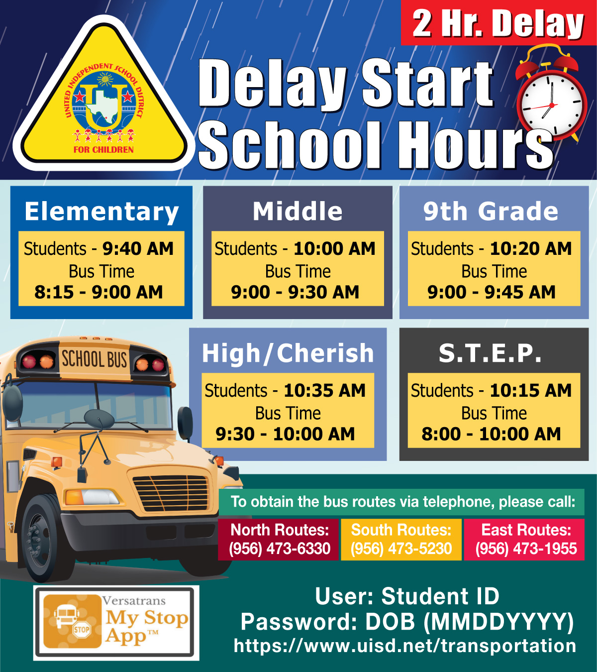 UISD Weather Update: 2-Hour Delay for Fri., October 2