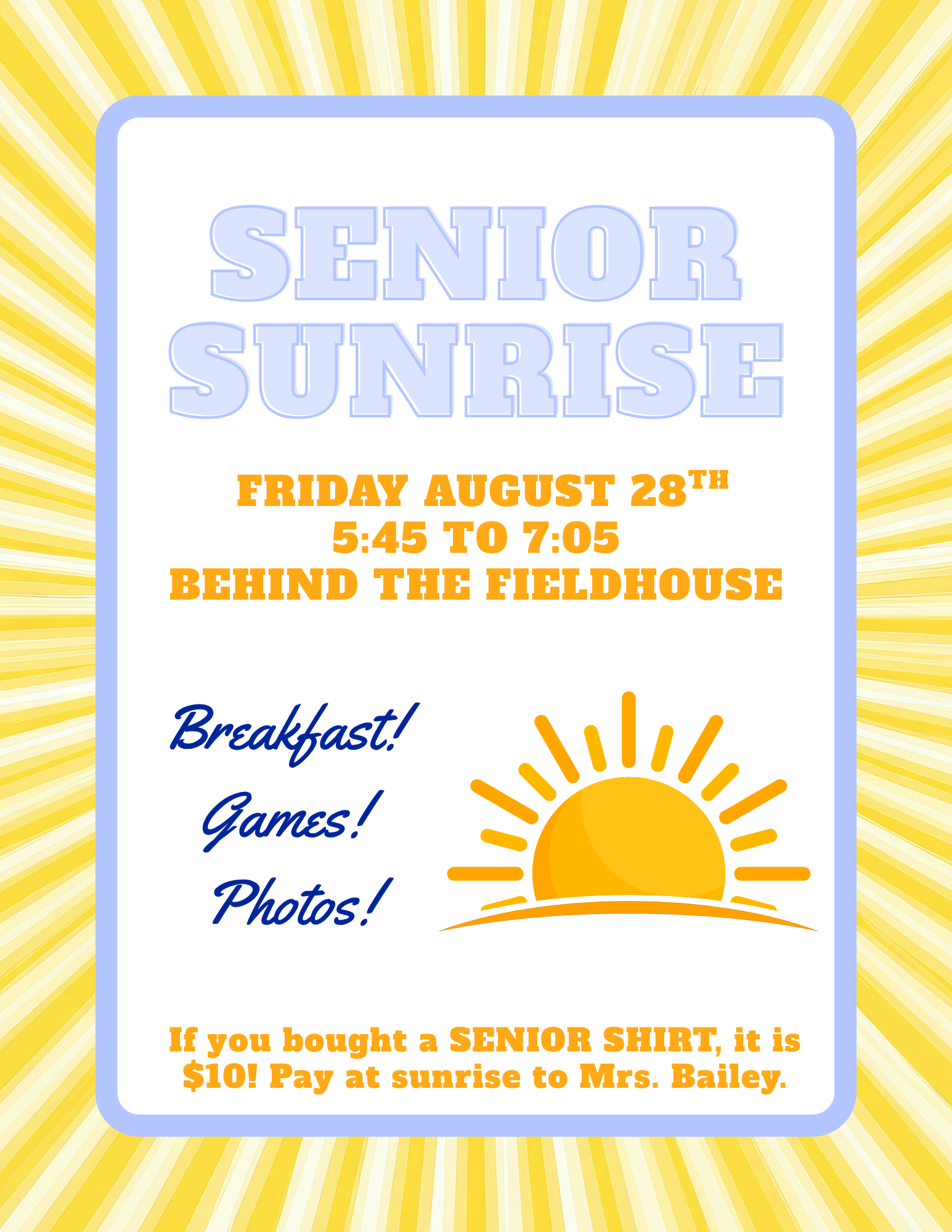 🎓 Senior Sunrise ☀️