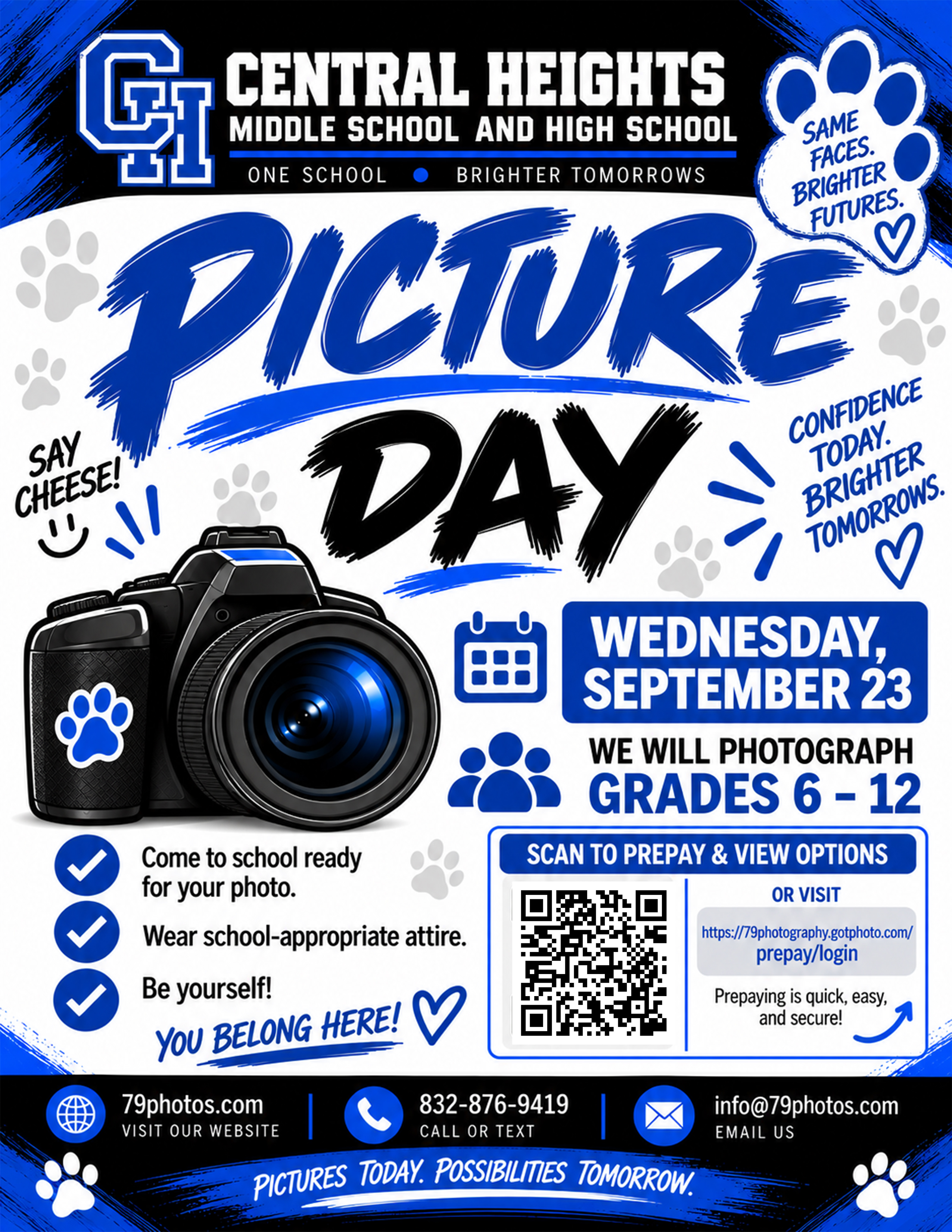 MS/HS Picture Day with Seventy Nine Photography - Wednesday, September 23