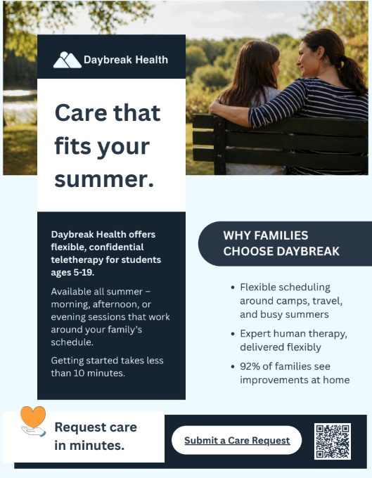 DayBreak Health Summer Resources 