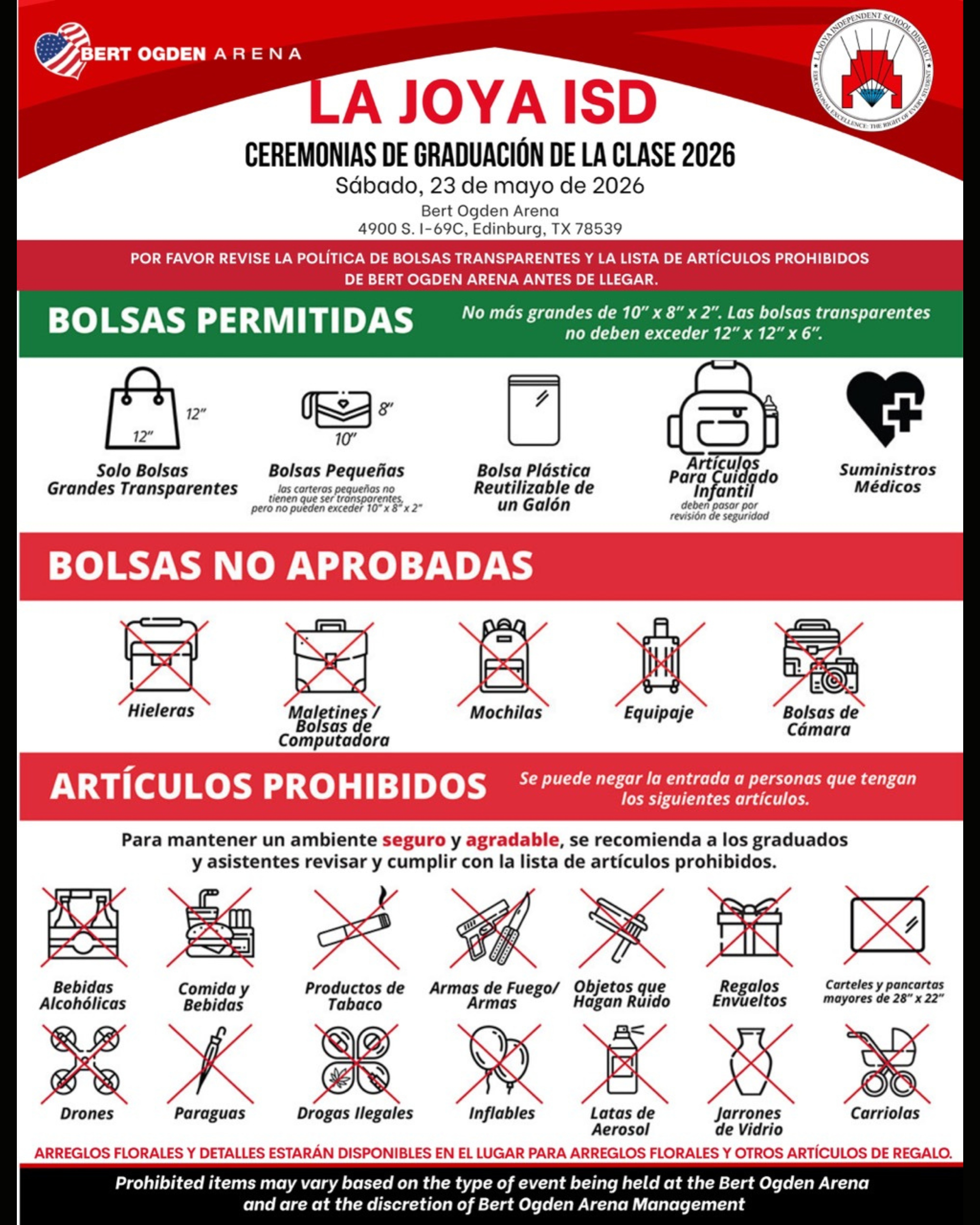 Bag Policy Spanish
