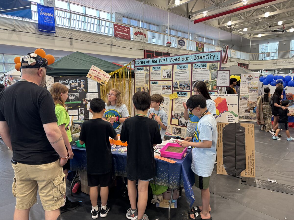 Dirt Busters at their pit booth.