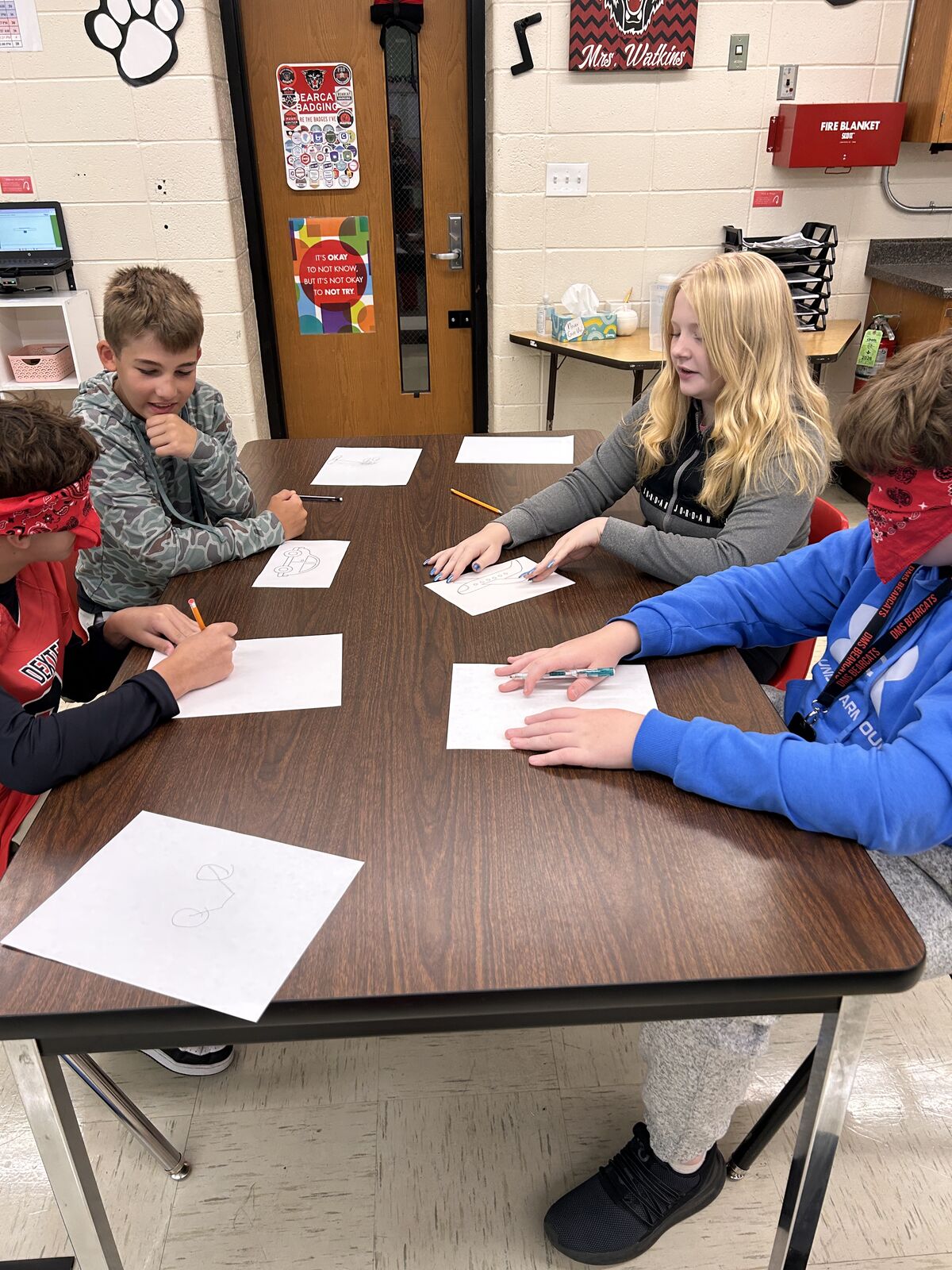 Students developing and improving their communication skills in Mrs. Watkins' FACS class