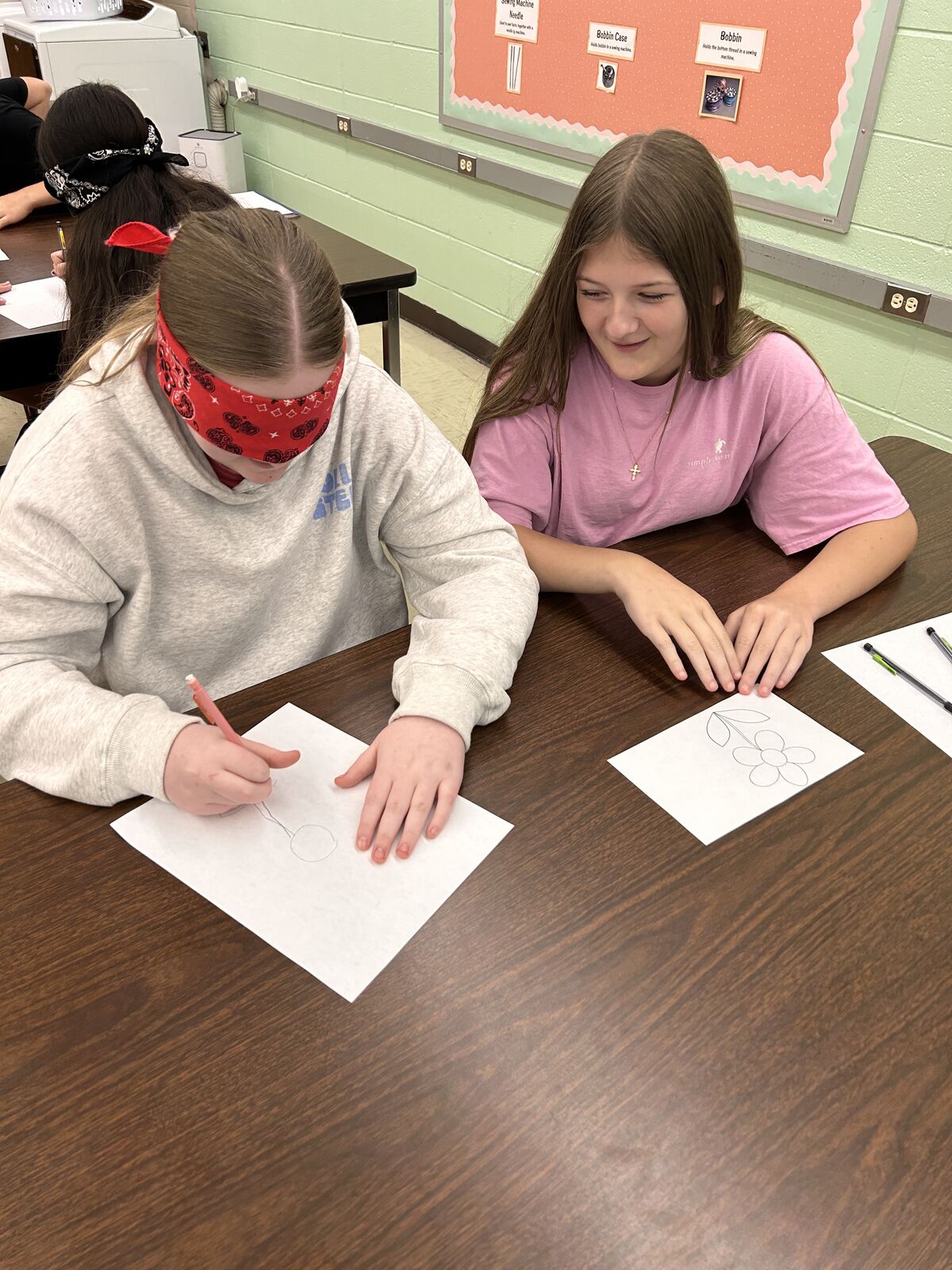 Students developing and improving their communication skills in Mrs. Watkins' FACS class