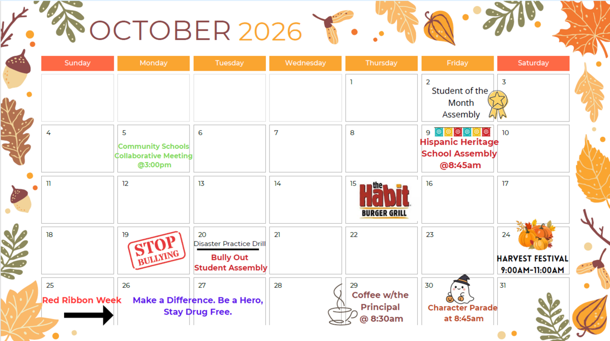 October 2026 Calendar