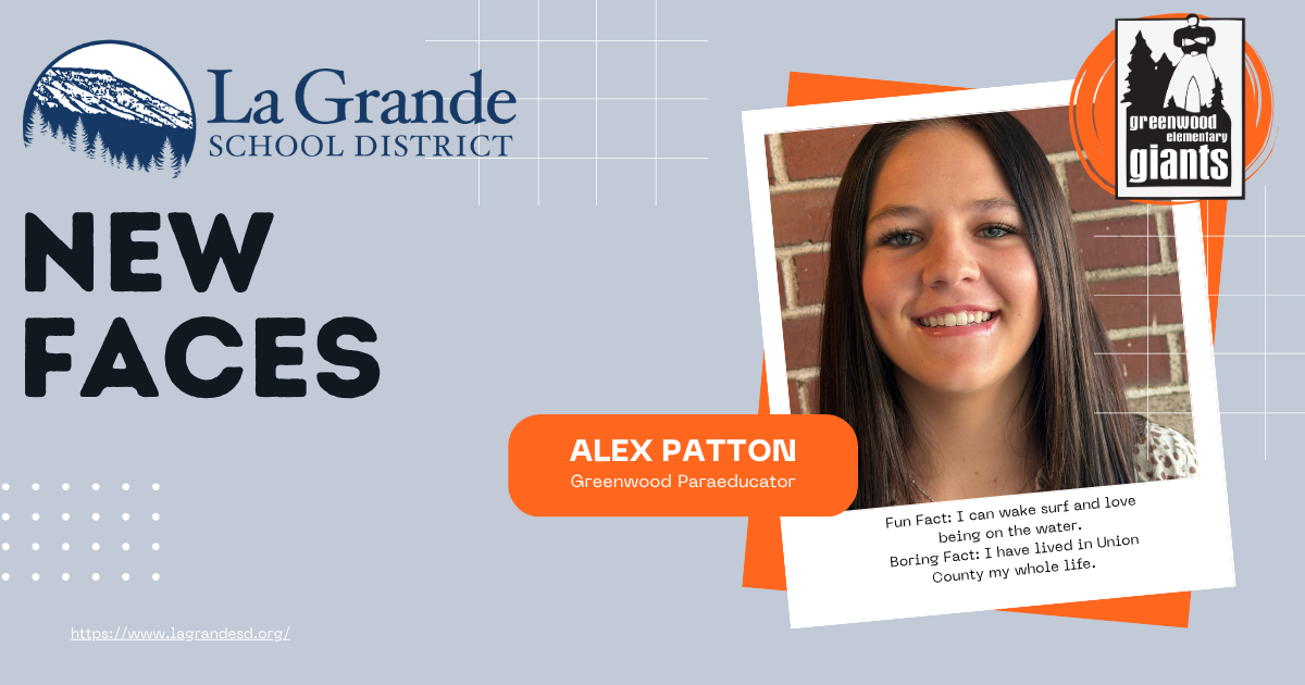 We welcome Alex Patton, paraeducator, to Greenwood Elementary School!