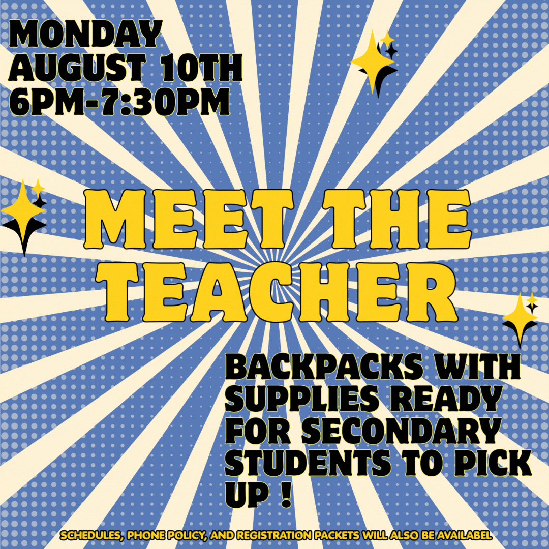 ** SECONDARY MEET THE TEACHER**