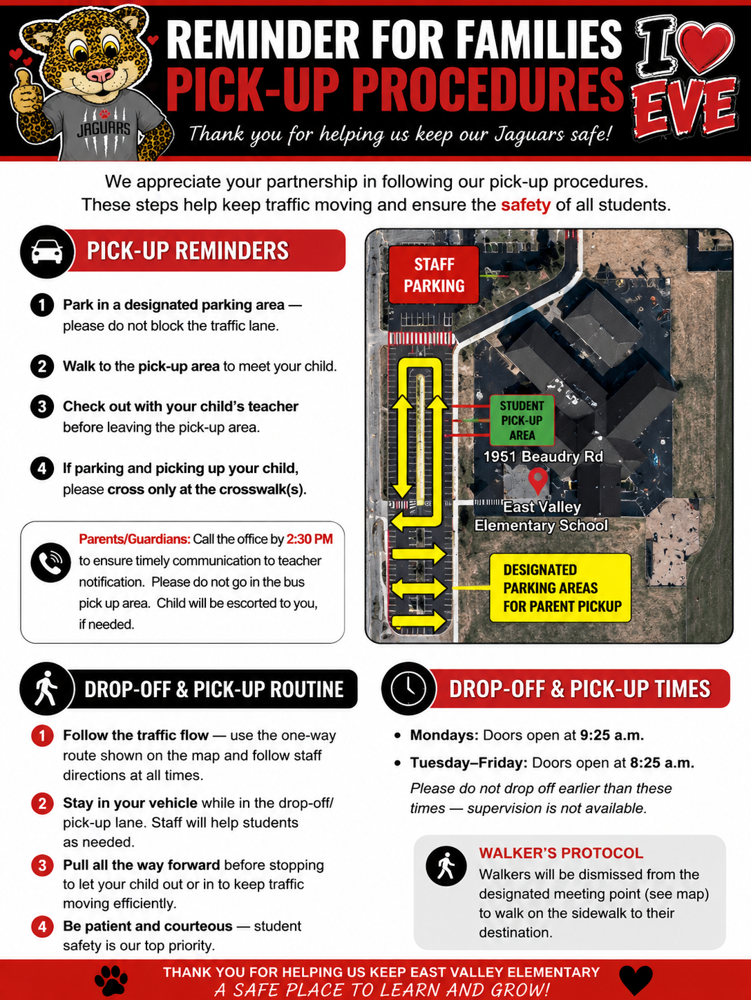 Reminder: EVE Pick-Up Procedures