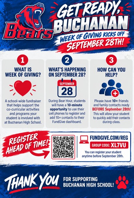 Bear Nation Week of Giving