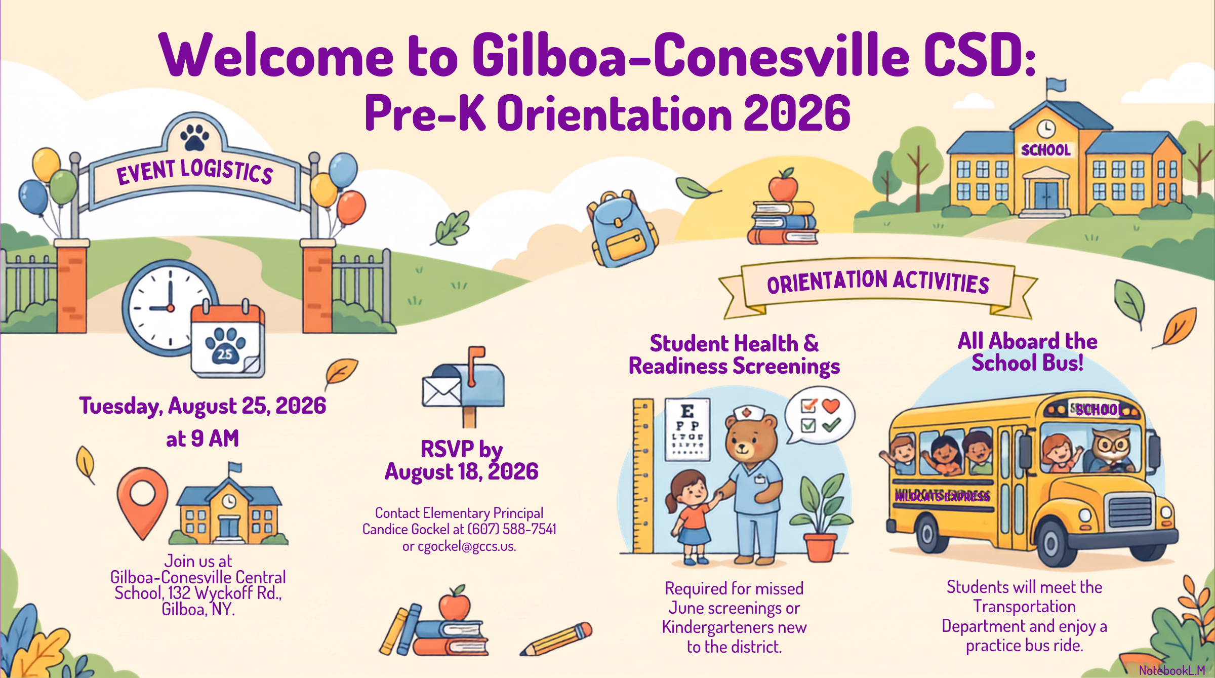 📚✨ REMINDER:  RSVP for PreK Orientation ✨🚌