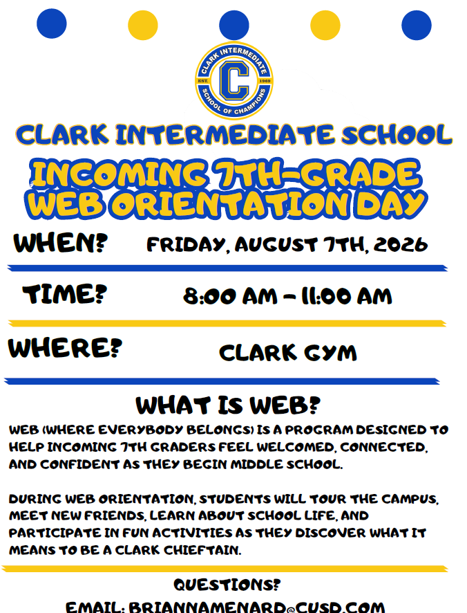 You're Invited to Clark's WEB Orientation!