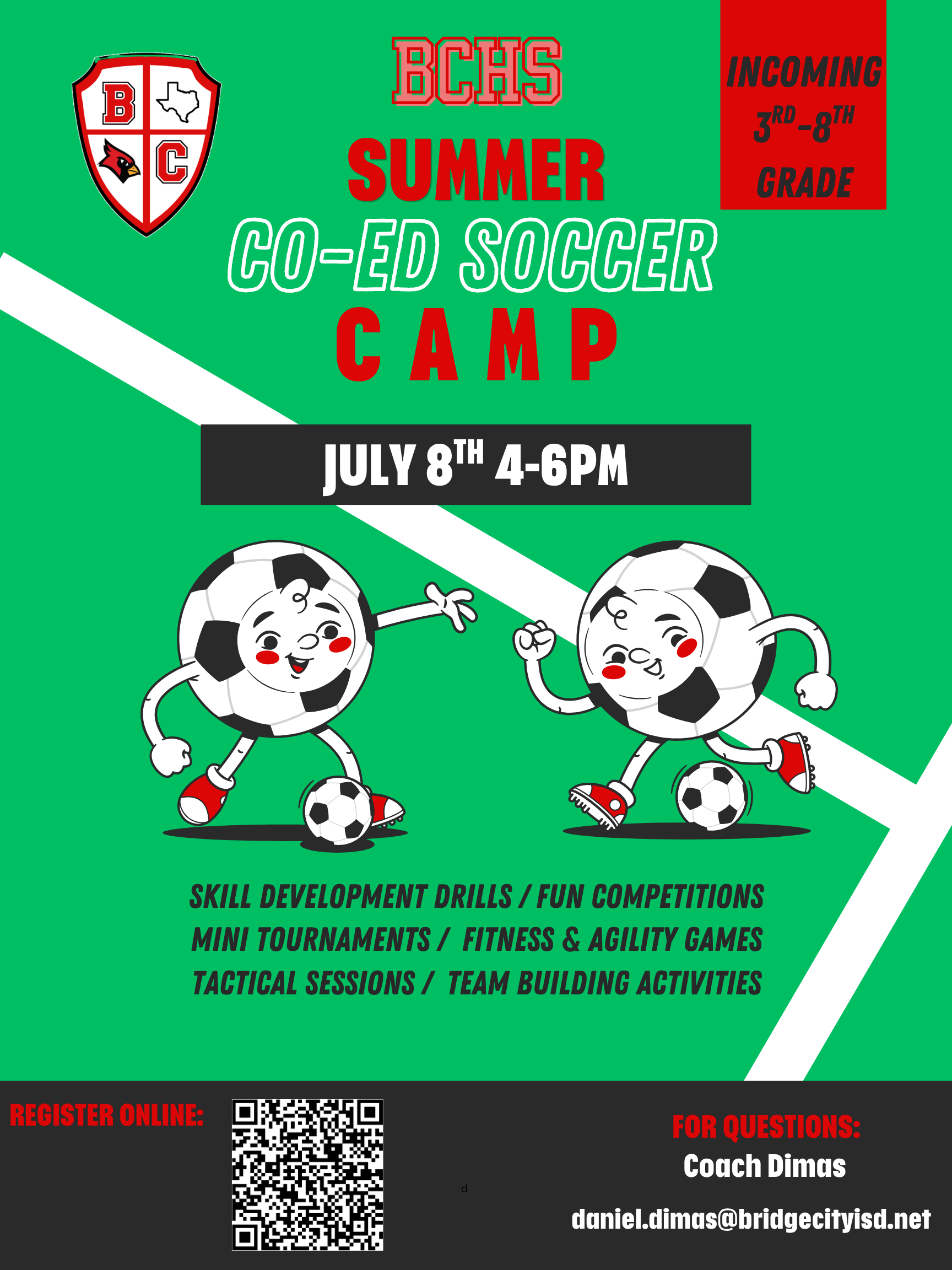 Summer Soccer Camp, Grades 3rd-8th