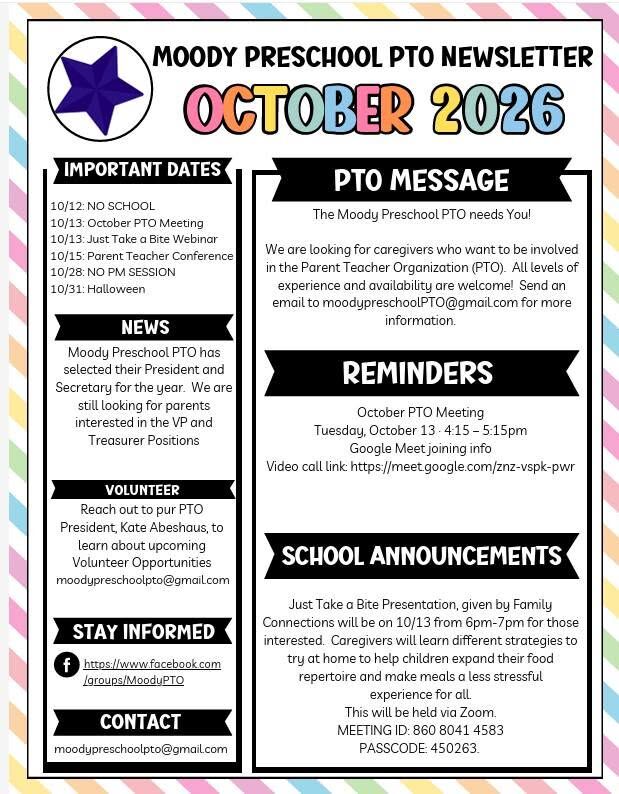 PTO October newsletter