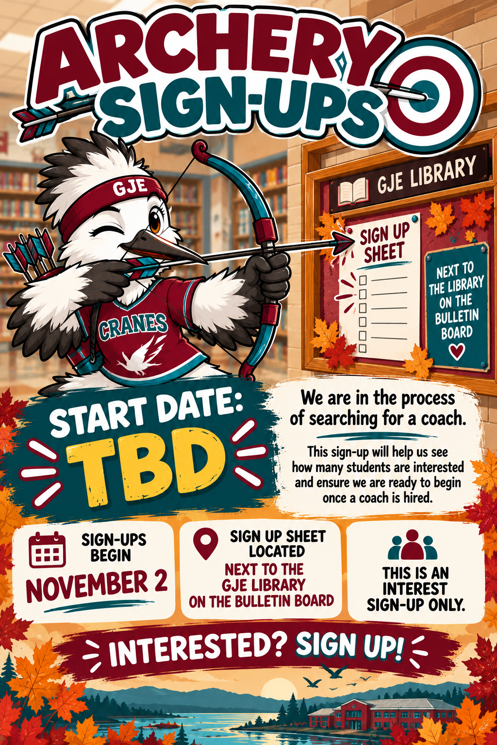 GJE Archery Interest Sign-Ups Begin November 2!