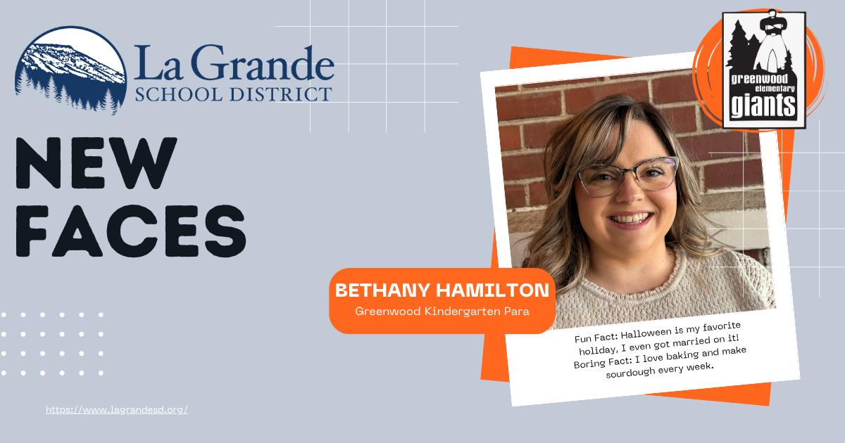 We welcome Bethany Hamilton, Kinder paraeducator, to Greenwood Elementary School!