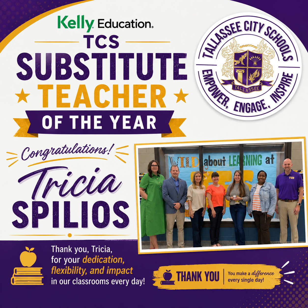 TCS Substitute Teacher of the Year