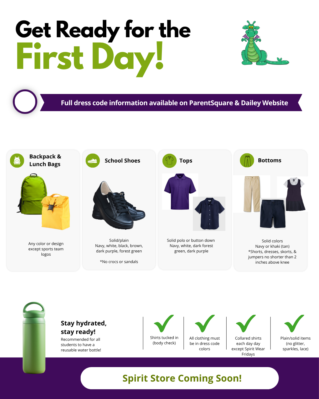Supply Lists & Dress Codes