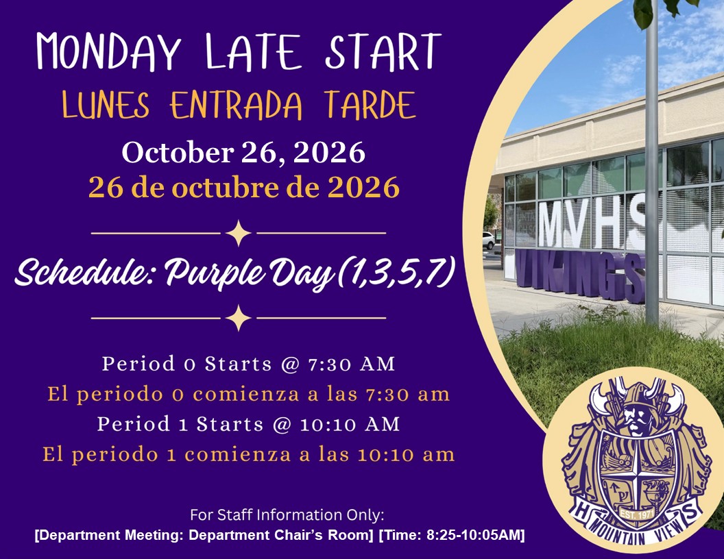 Late Start Monday, October 26, 2026