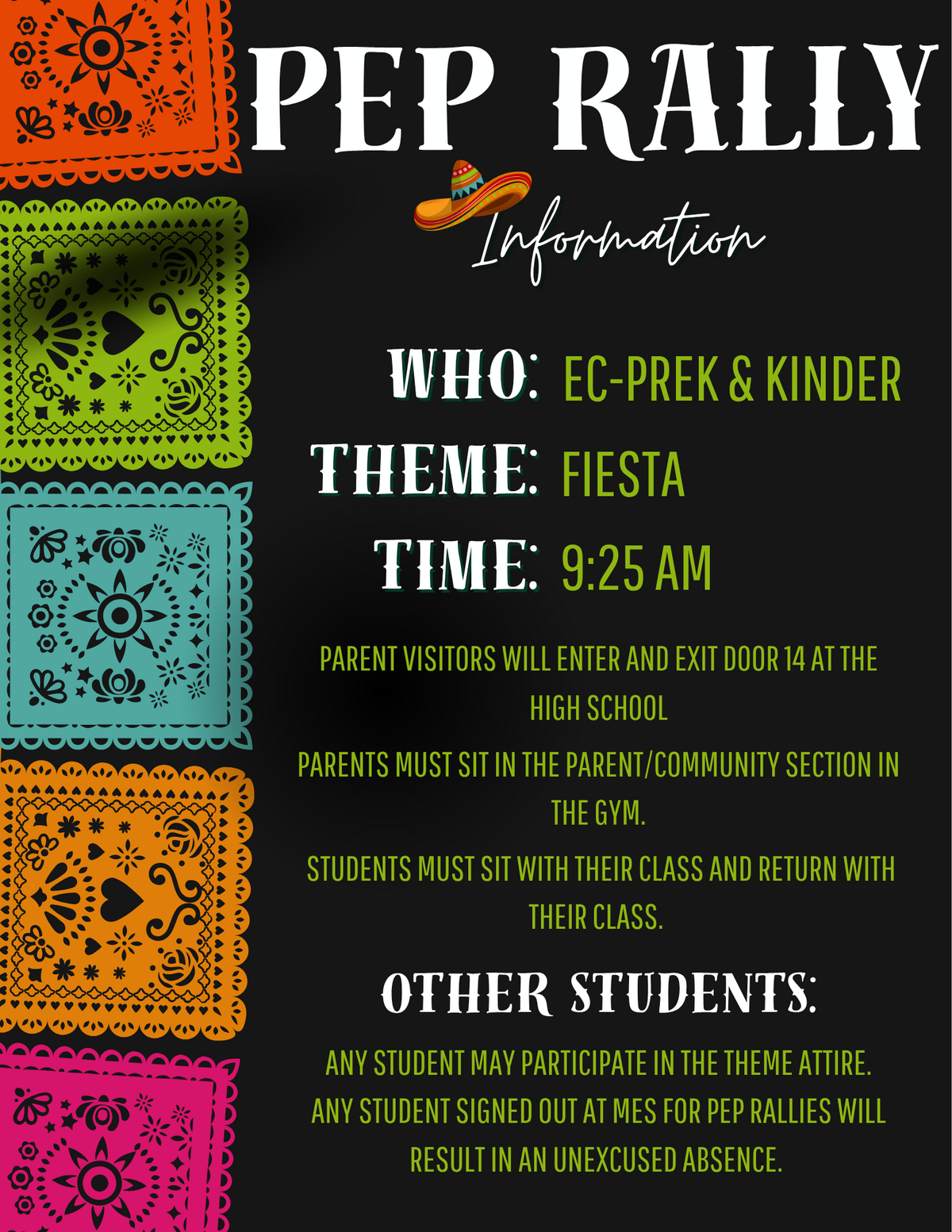 Pep Rally Info