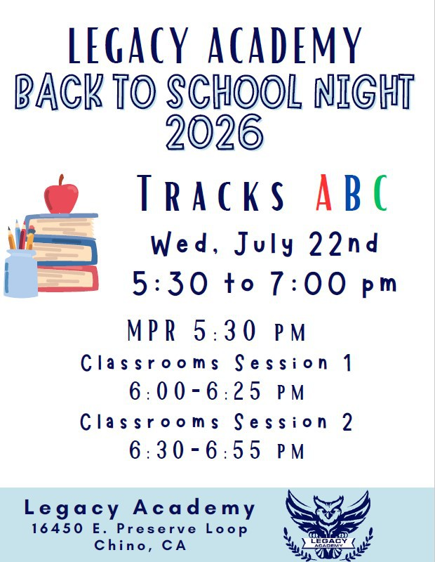 Back to School Night - Tracks A, B, C