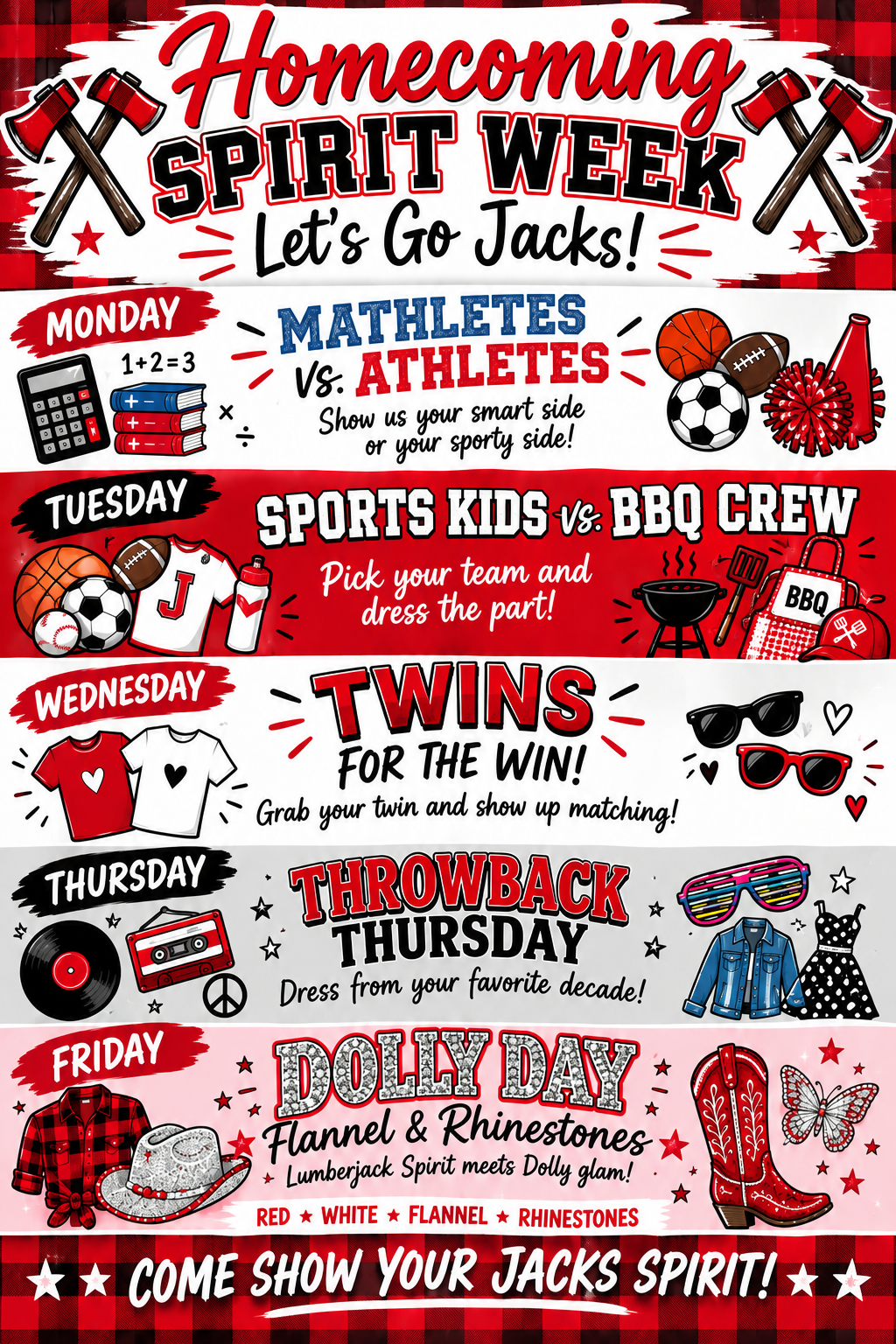 🏈❤️ Homecoming Spirit Week is NEXT WEEK! ❤️🏈