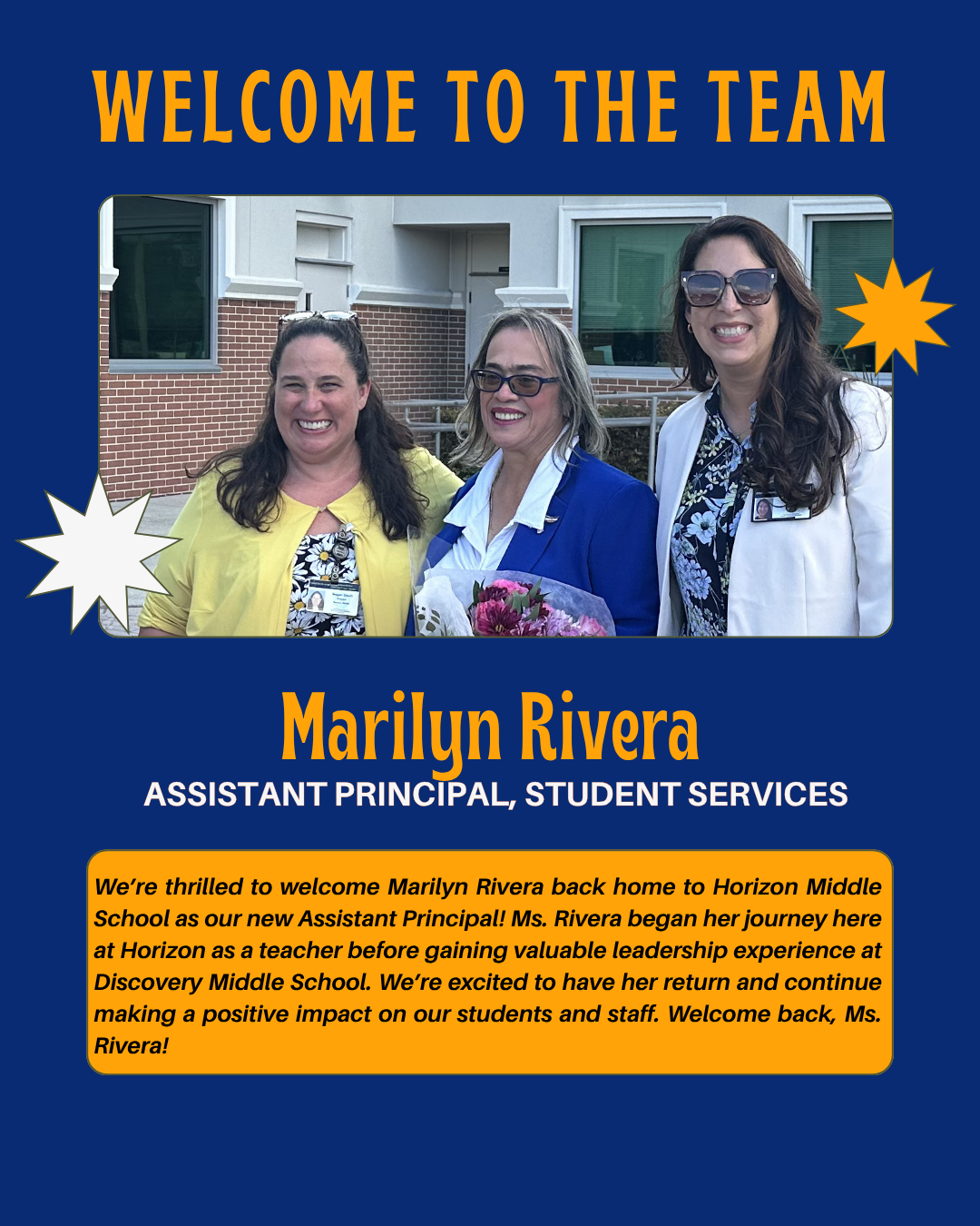 Welcome Ms. Rivera!