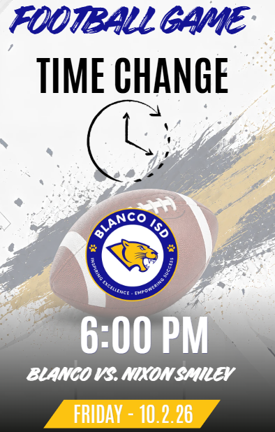 Football Game Time Change - 6:00 PM