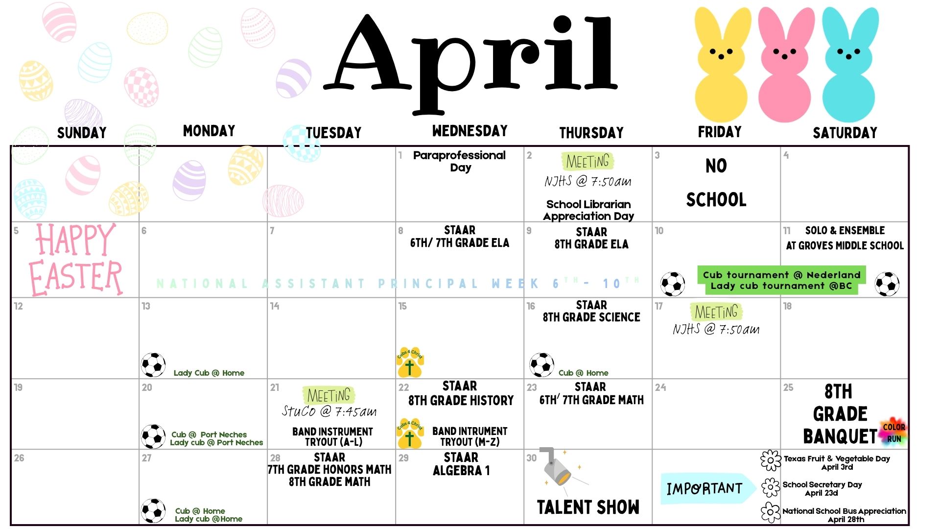 April Calendar