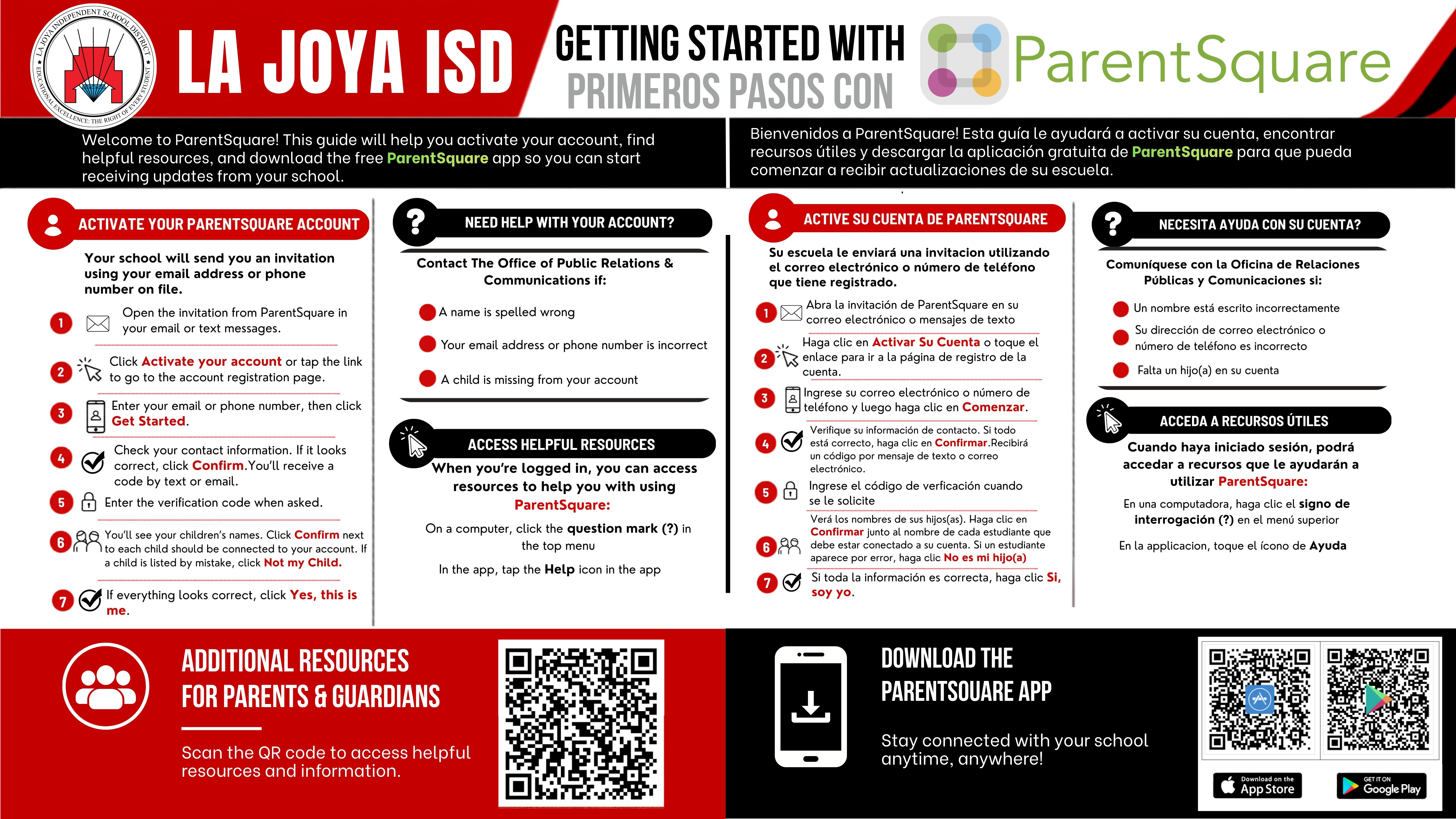 ParentSquare Reminder for La Joya ISD Families