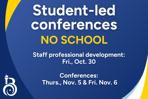 Fall Student-Led Conferences are coming up!