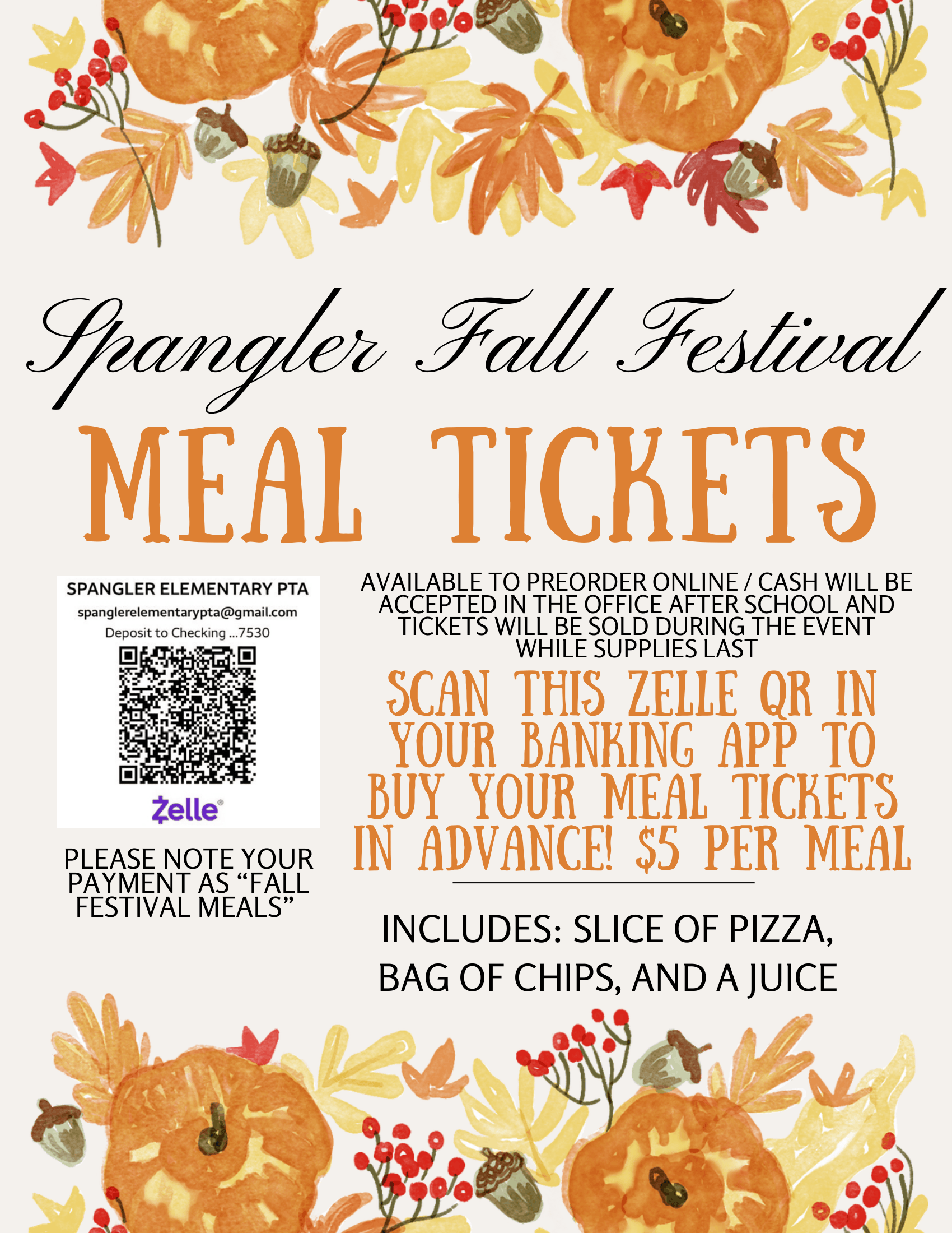 Fall Festival Meal Presale